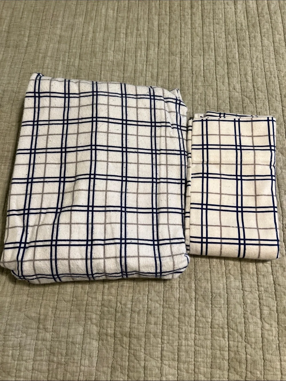 🔥🔥BROOKS BROTHERS Square Brook Plaid Flannel Sheet Set